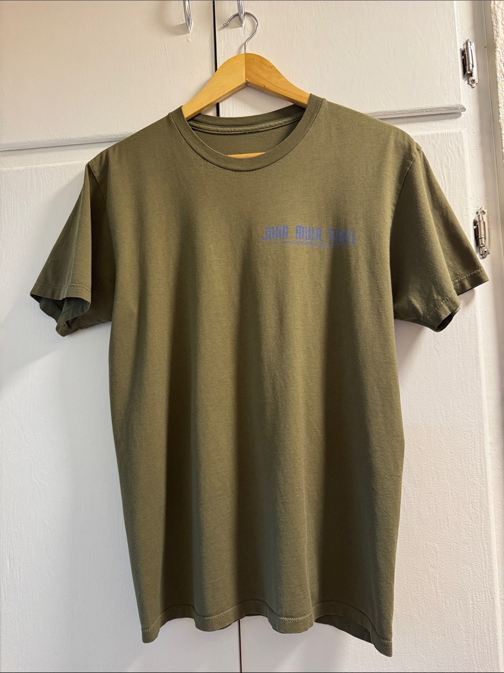 John Muir Trail California Men's Olive Green Crewneck T‑Shirt